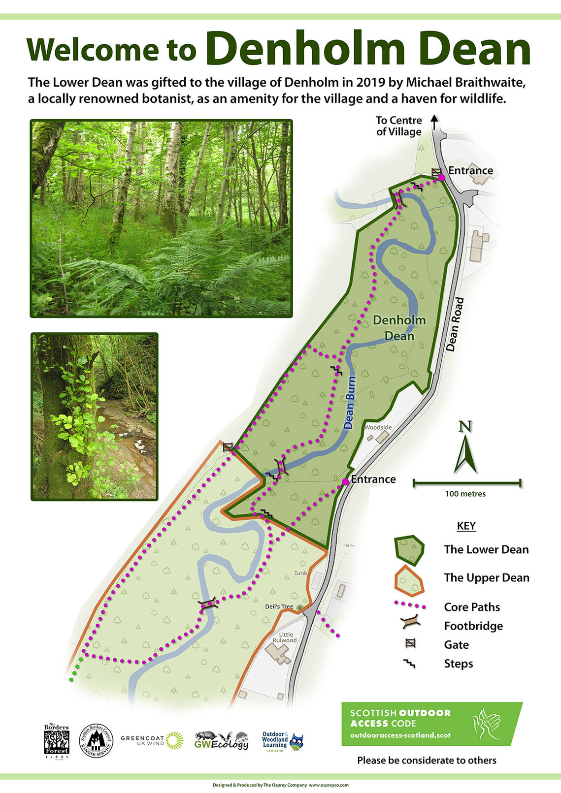 Lower Dean Map Sign